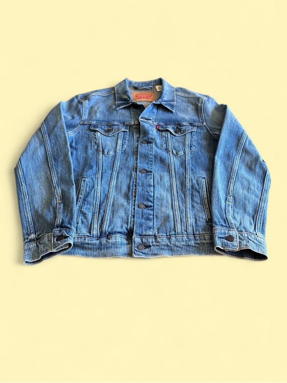 Levi’s Striped Denim Trucker Jacket Blue Men’s L